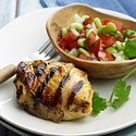 Curry-Lime Chicken Thighs with Tomato-Lima Bean Salsa